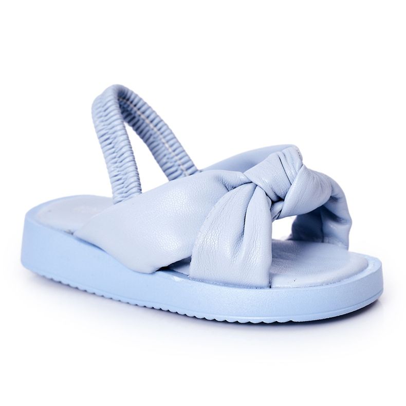 FR1 Sandálias infantis com chiclete azul com nervuras
