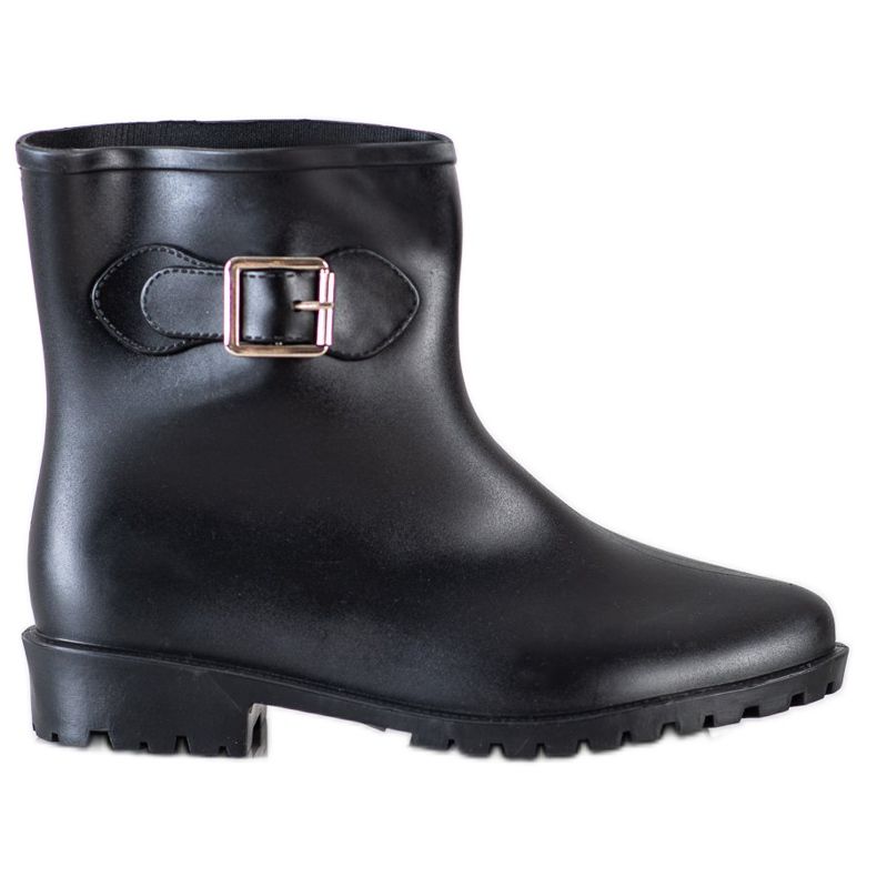 SHELOVET Galochas com fivela decorativa preto