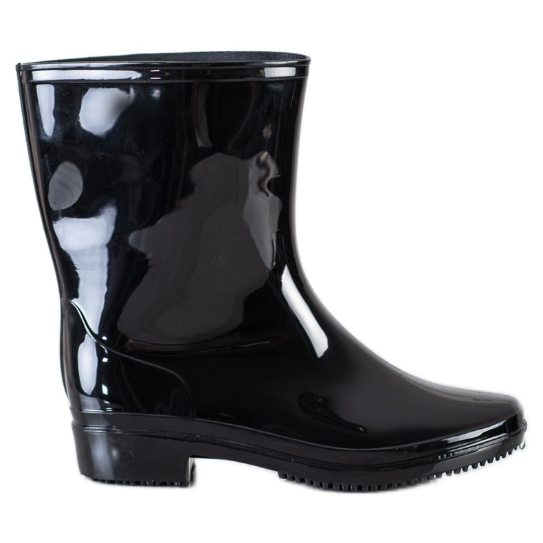 SHELOVET Botas de chuva lacadas clássicas preto