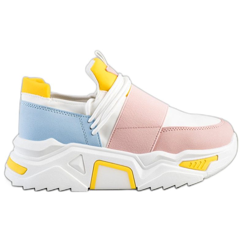 SHELOVET Tênis coloridos na plataforma branco multicolorido