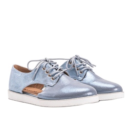 Sapatos azuis brilhantes de corte baixo Karley azul Sapatos azuis brilhantes de corte baixo Karley azul