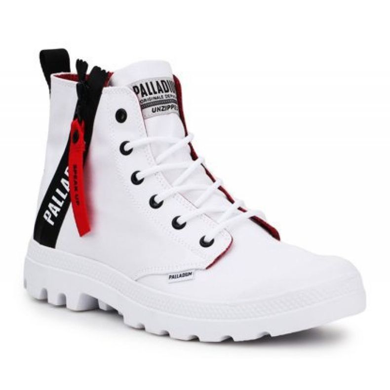 Palladium Pampa Unzip W 76443-171-M branco vermelho