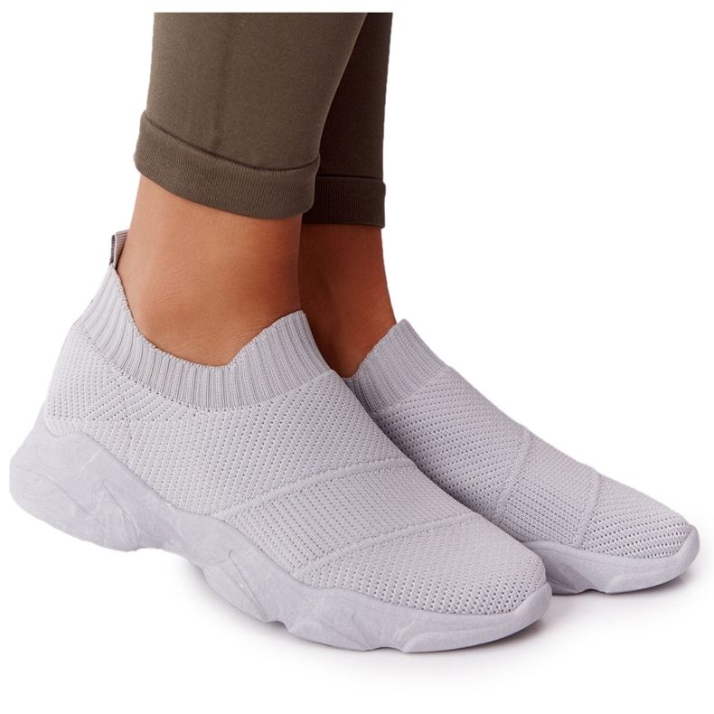 PS1 Calçados esportivos femininos - Slip-on Grey Yoga Class cinza