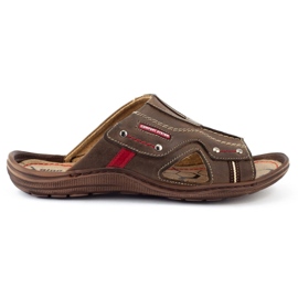 Olivier Chinelos masculinos 334GT marrons marrom