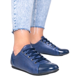 Sapatos azuis com bico envernizado da Parady azul