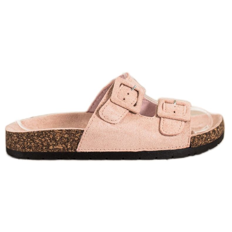 SHELOVET Chinelos confortáveis com fivelas rosa SHELOVET Chinelos confortáveis com fivelas rosa