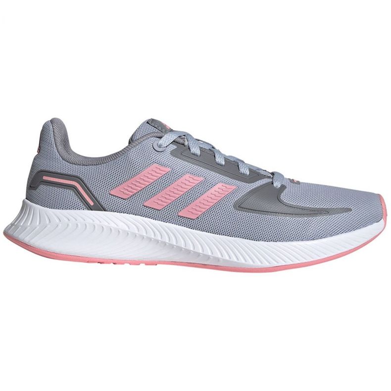 Sapatos infantis Adidas Runfalcon 2.0 K cinza-rosa FY9497