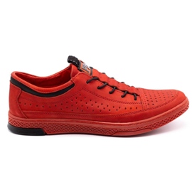 Polbut Sapatos de couro masculino K22P vermelho