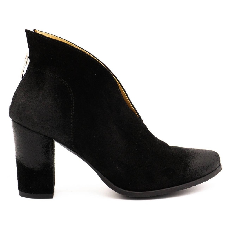 Exousite Botas de couro para mulheres 1231 pretas preto