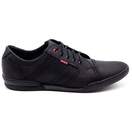 Polbut Sapatos casuais masculinos R3 Perfuração Preta preto