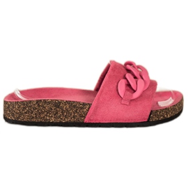 SHELOVET Chinelos elegantes com enfeite rosa SHELOVET Chinelos elegantes com enfeite rosa