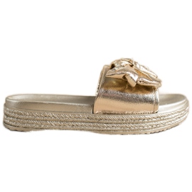 Chinelos VINCEZA Golden da moda dourado