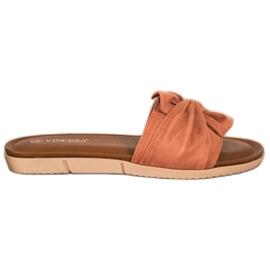 Chinelos de camurça VINCEZA laranja