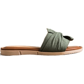 Chinelos de camurça VINCEZA verde Chinelos de camurça VINCEZA verde