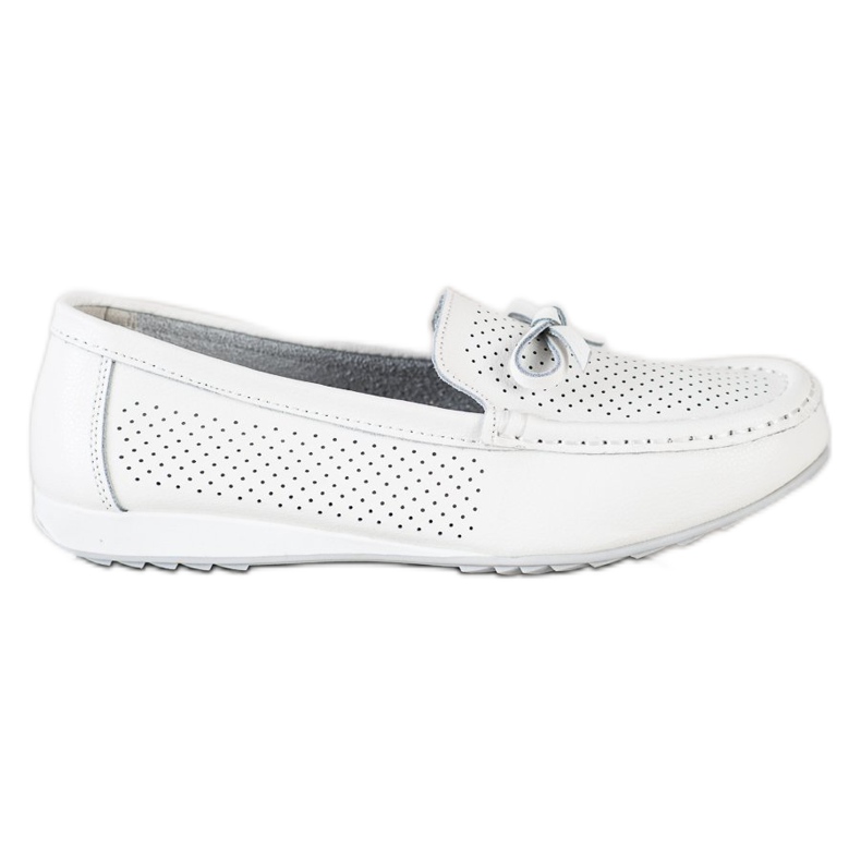 Goodin Sapatos de couro com arco branco Goodin Sapatos de couro com arco branco
