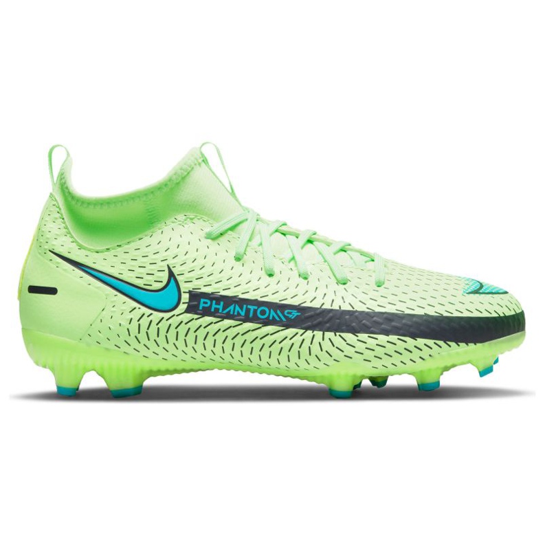Chuteiras Nike Phantom Gt Academy Df Mg Jr CW6694-303 multicolorido verde