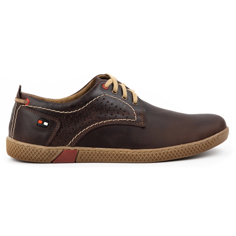 Olivier Sapatos masculinos casuais 302GT marrom castanho