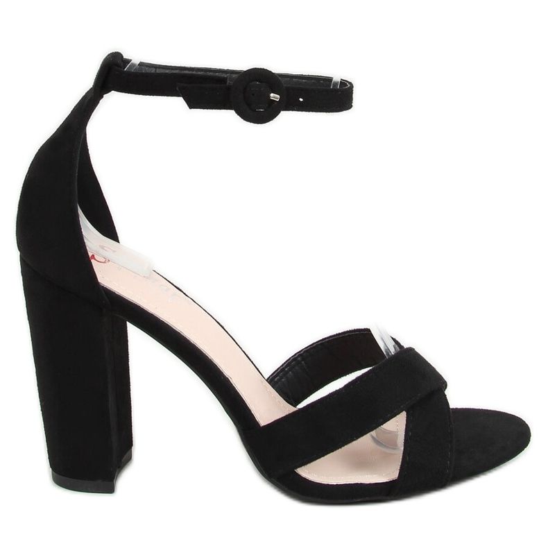 Sandálias pretas no poste TU133P Preto