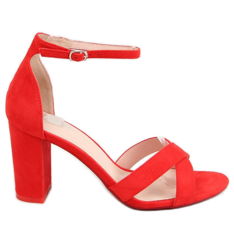 Sandálias vermelhas de salto alto NF-63P Vermelha vermelho