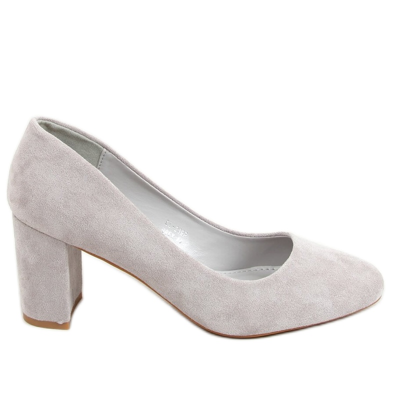 Bombas de dedo redondo cinza LL-239P cinza