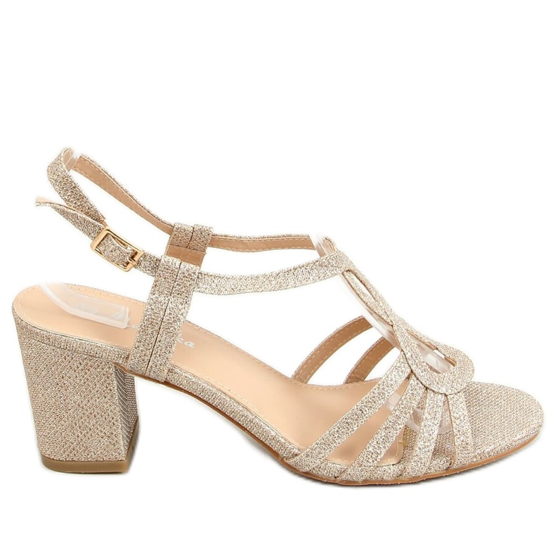 Sandálias de salto alto ouro A3083 Gold dourado