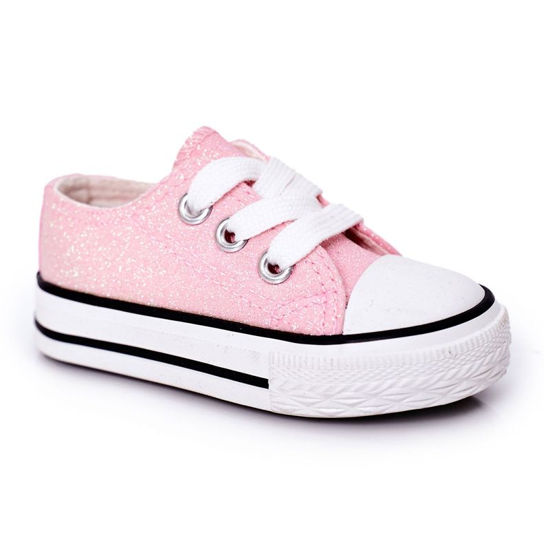 Bling-Bling das sapatilhas rosa glitter infantil
