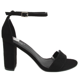 Sandálias pretas no poste AF03P Black preto