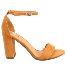 Sandálias no pós camelo AF03P Camel marrom