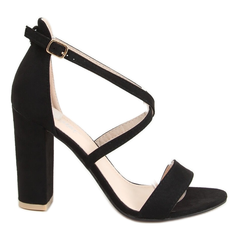 Sandálias pretas no poste GG-88P Black preto