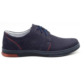 Joker Sapatos casuais masculinos de couro 322/2 azul marinho