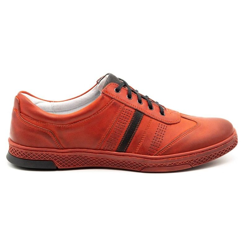 Joker Sapatos casuais de couro masculino S21 / 2 vermelho