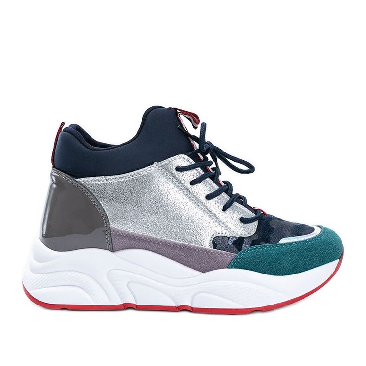 Tênis da Marinha com sola grossa Cassadi azul marinho multicolorido