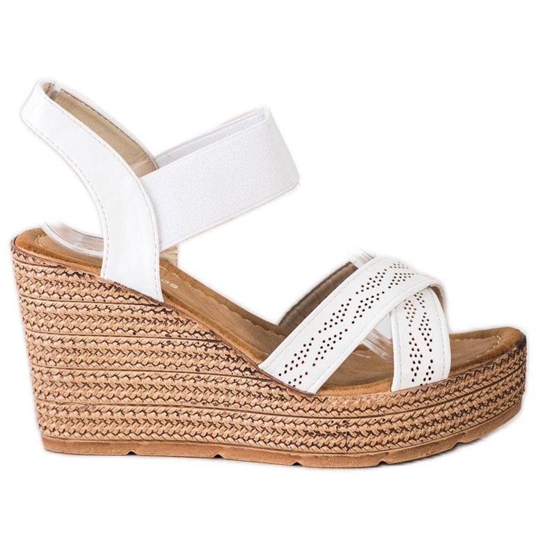 Sea Elves Sandálias leves deslizantes branco