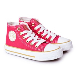 Tênis alto infantil com zíper Big Star HH374137 rosa