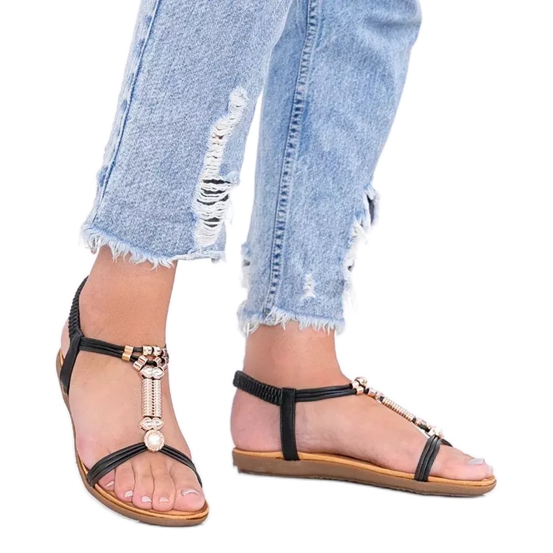 Sandálias pretas femininas Liva preto