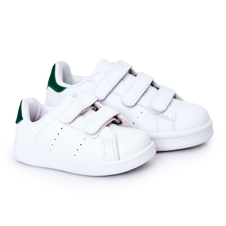 Tênis infantil branco e verde Califórnia com velcro