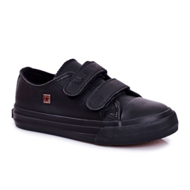 Sapatilhas de sapatos infantis Big Star com velcro preto GG374009 Sapatilhas de sapatos infantis Big Star com velcro preto GG374009