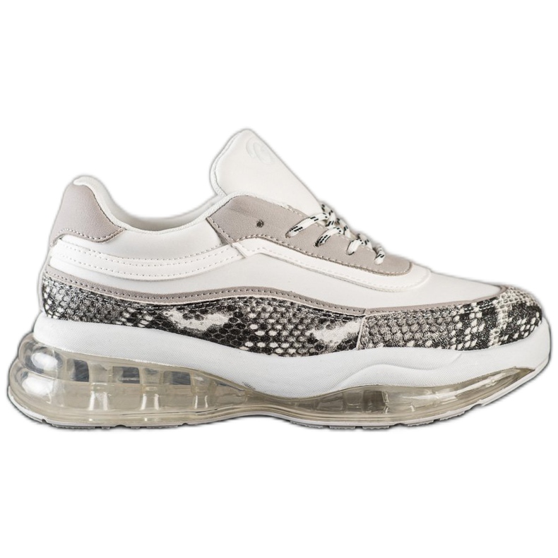 SHELOVET Tênis em uma plataforma transparente branco multicolorido