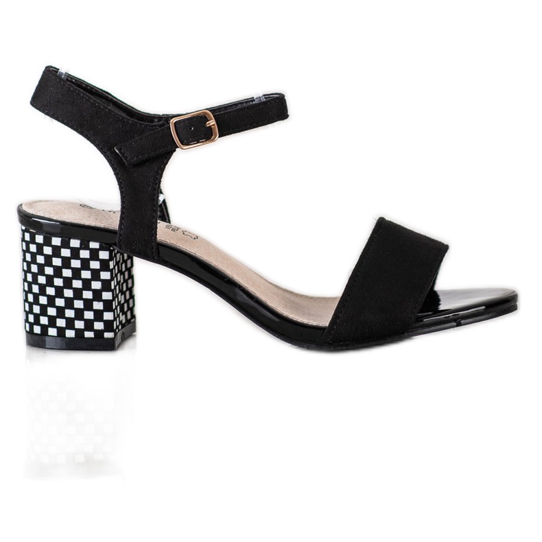 Goodin Sandálias confortáveis ​​em um bar branco preto