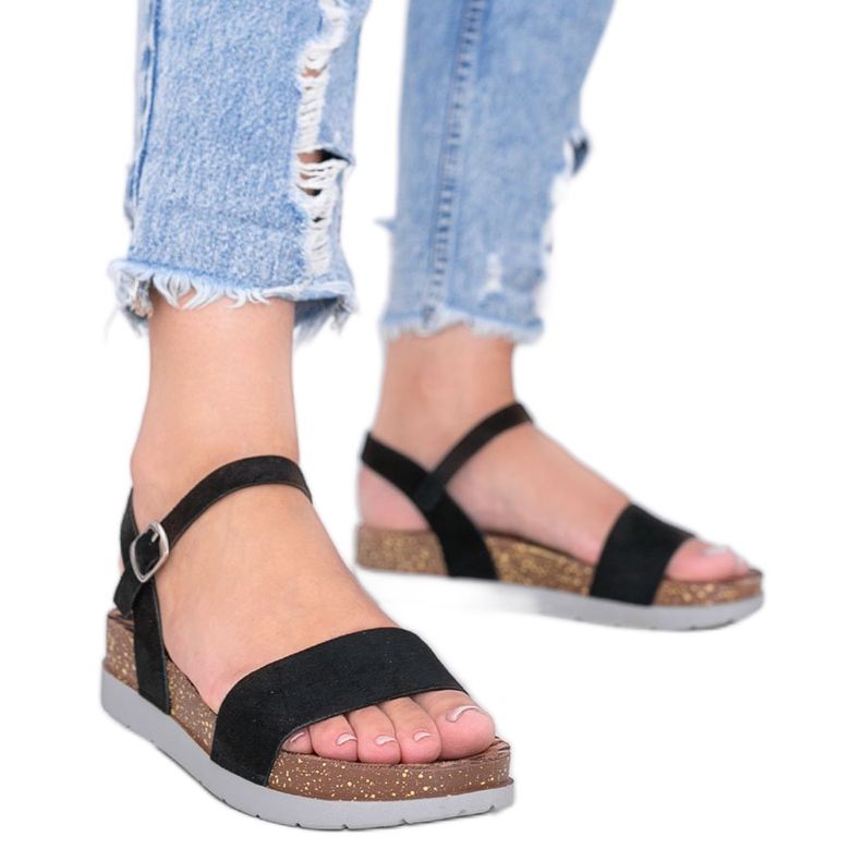 Sandálias pretas com palmilha Preatty Pea preto