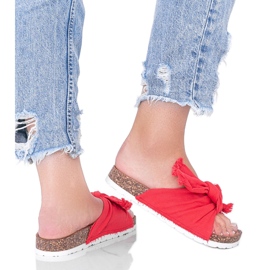 Sandálias vermelhas com sola de cortiça Martenn vermelho