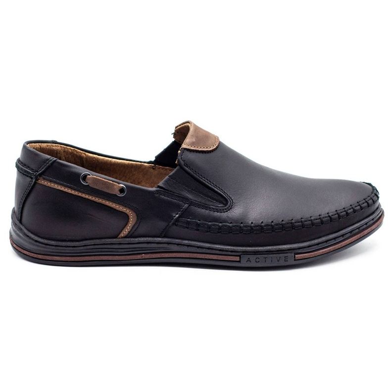 Polbut Sapatos masculinos mocassins 09 pretos castanho
