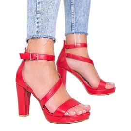 Sandálias vermelhas na plataforma Got You vermelho