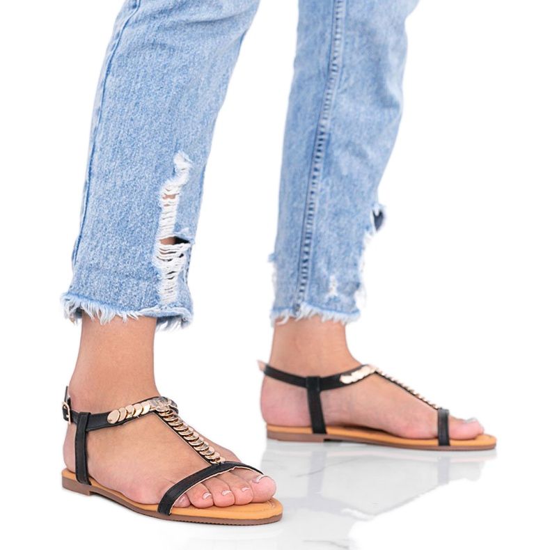 Sandálias femininas negras da Emmie preto