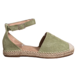 Small Swan Alpercatas verdes com fivela