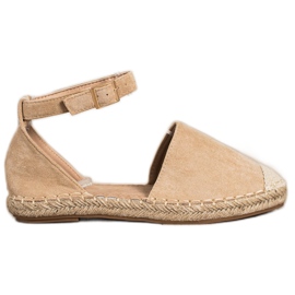 Small Swan Alpercatas bege com fivela