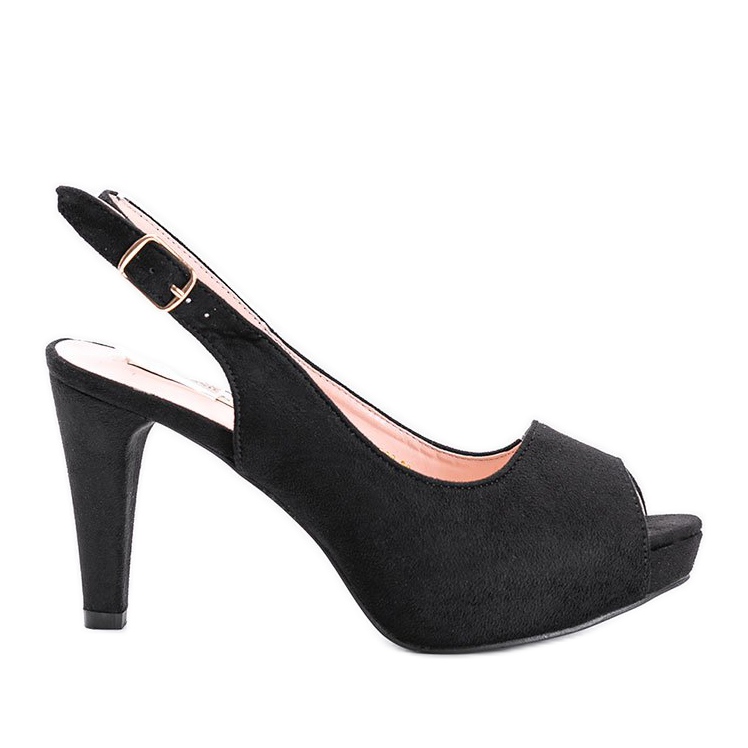 Sandálias de salto alto pretas Juna preto