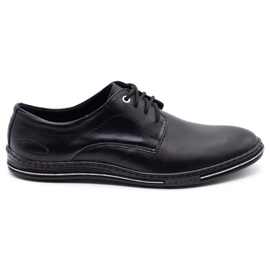 Lukas Sapatos masculinos de couro 295LU preto com branco