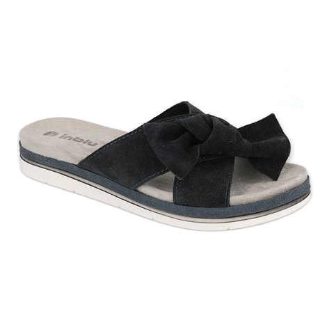 Sapatos femininos chinelos Inblu 158D156 azul marinho
