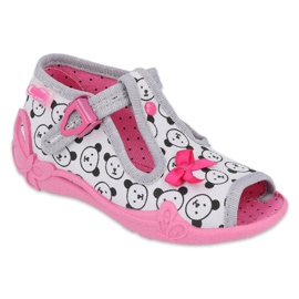 Calçados infantis Befado 213P129 rosa cinza